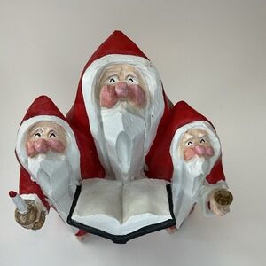 Department 56 Christmas Figurine BAREFOOT SANTA‎ Choir Trio Caroling  #4966-2